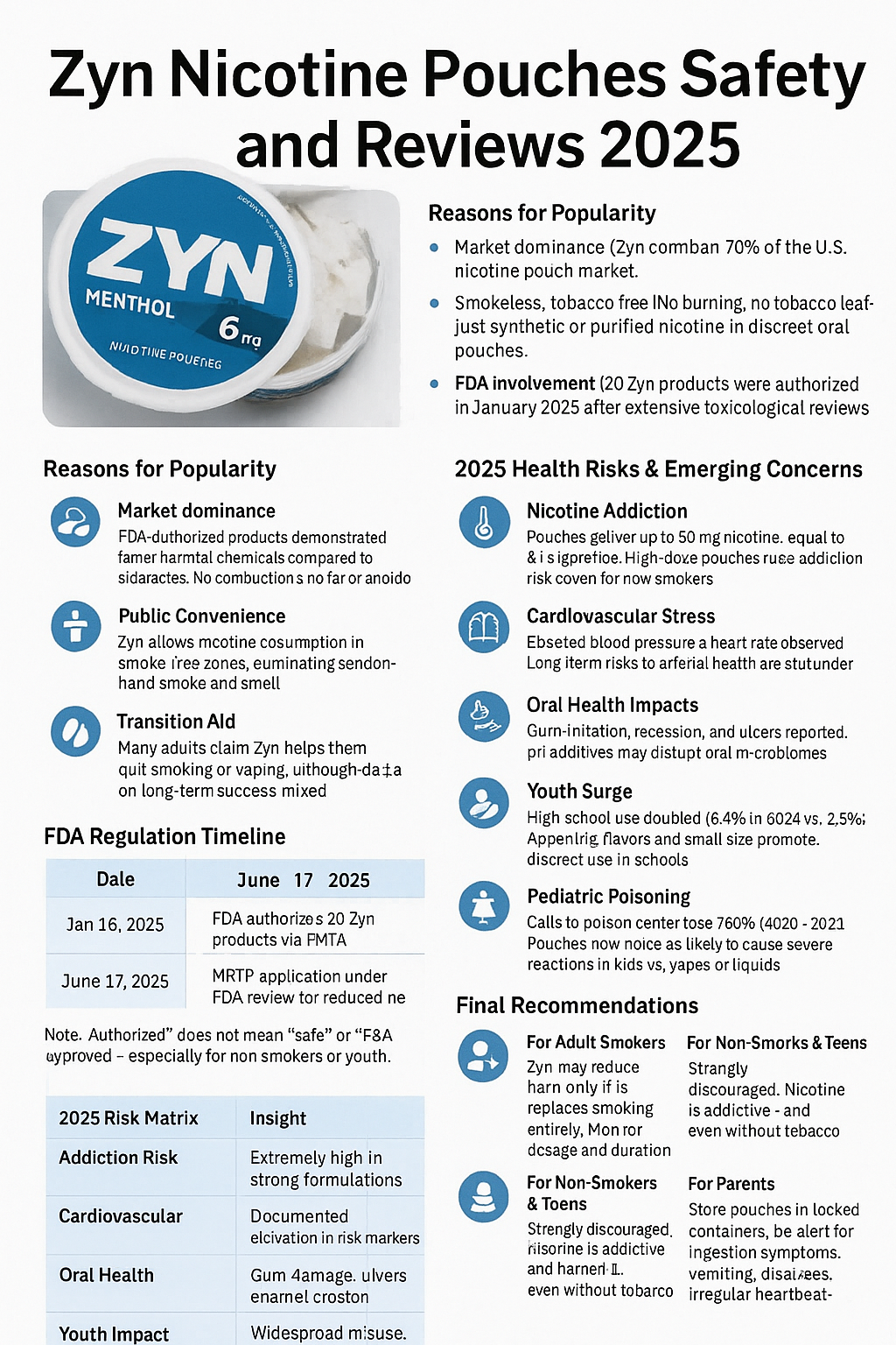 Zyn Nicotine Pouches Safety and Reviews 2025